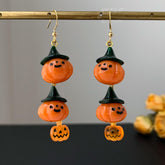 Pumpkin Halloween Earrings Dangle, Pumpkin Earrings, Unique Halloween Earrings Dangle